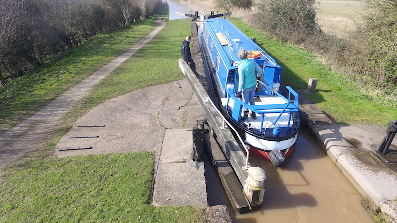 Exiting a canal lock